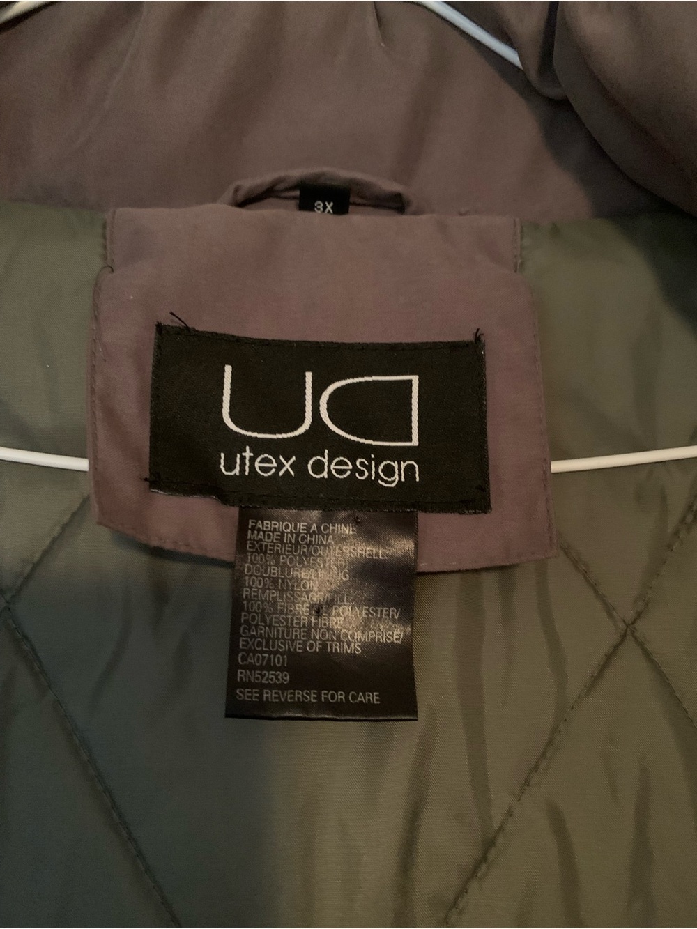 Utex Olive Green Puffer Coat with Faux Fur Accent - Picture 5 of 10